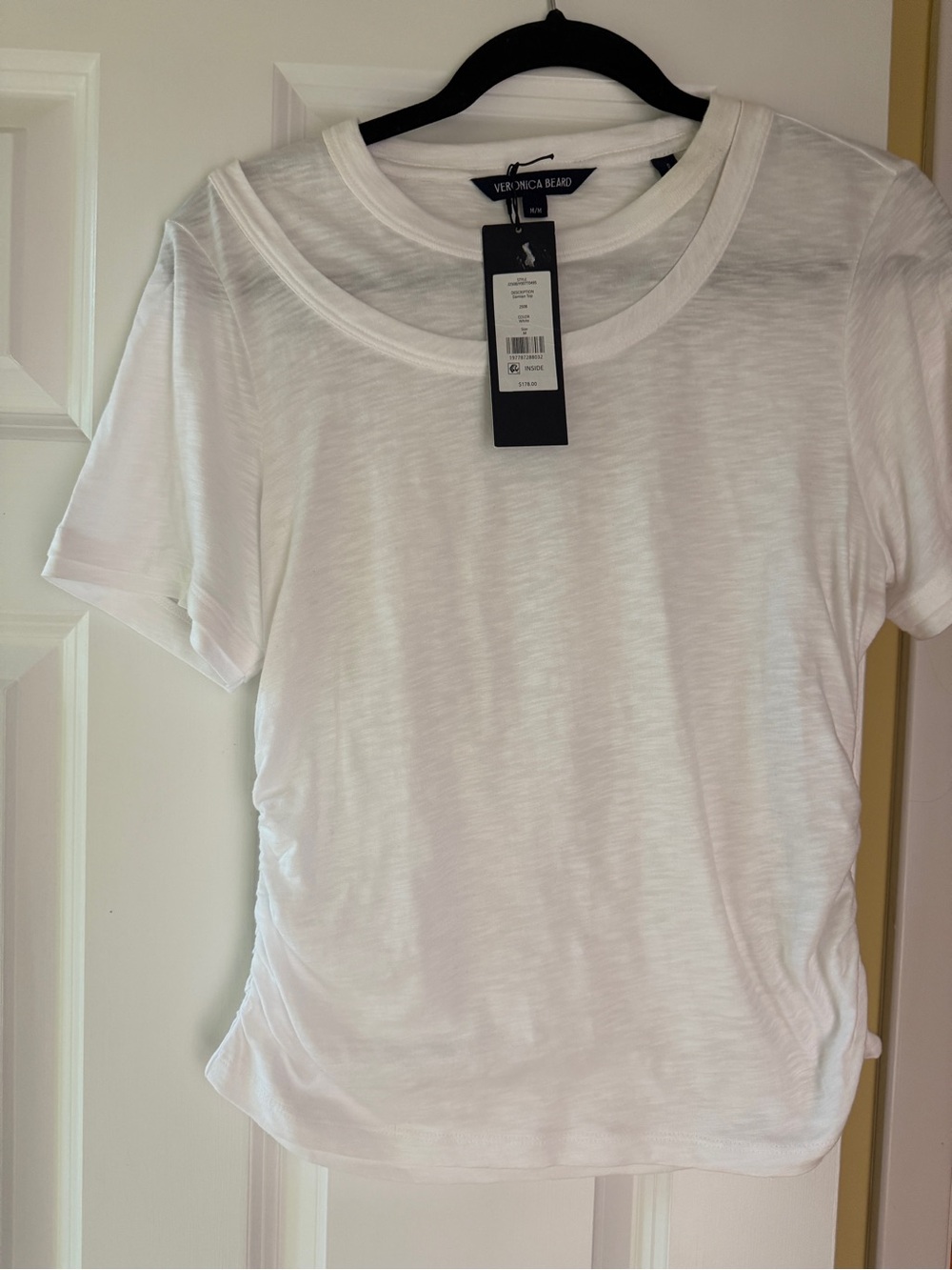 VERONICA BEARD White Short-Sleeve Crewneck Tee NWT